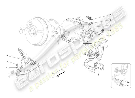 a part diagram from the Maserati Granturismo Sport parts catalogue