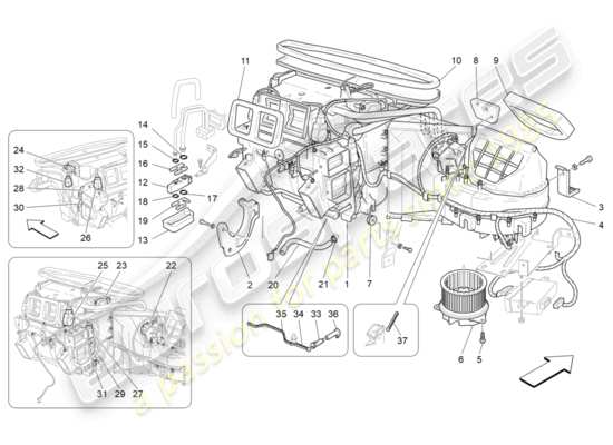 a part diagram from the Maserati Granturismo Sport parts catalogue