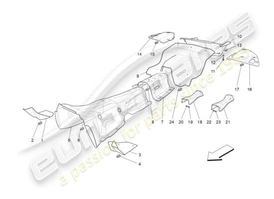 a part diagram from the Maserati Granturismo Sport parts catalogue