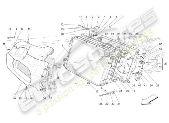 a part diagram from the Maserati Granturismo Sport parts catalogue