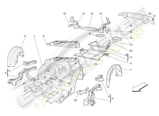 a part diagram from the Maserati Granturismo Sport parts catalogue