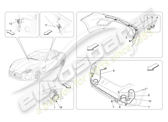 a part diagram from the Maserati Granturismo Sport parts catalogue