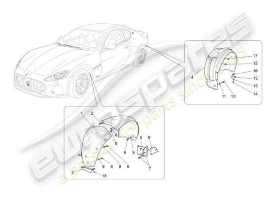 a part diagram from the Maserati Granturismo Sport parts catalogue