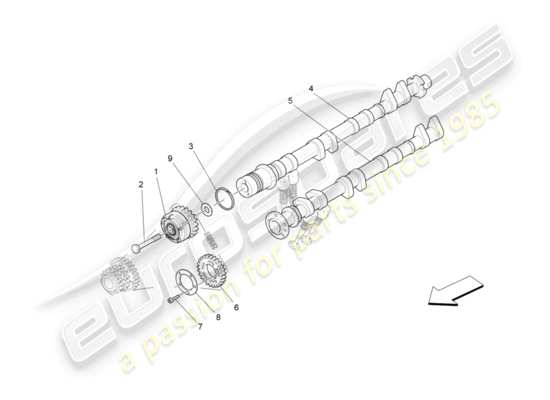 a part diagram from the Maserati Granturismo Sport parts catalogue