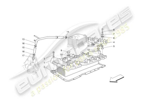 a part diagram from the Maserati Granturismo Sport parts catalogue