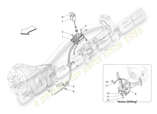 a part diagram from the Maserati Granturismo Sport parts catalogue