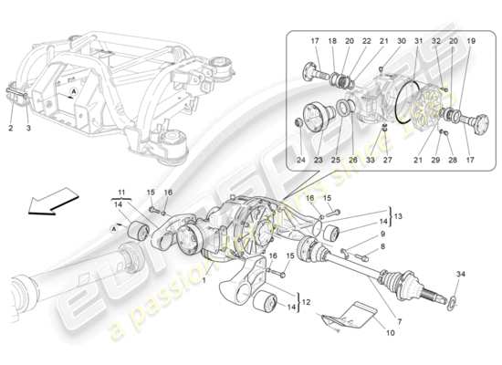 a part diagram from the Maserati Granturismo Sport parts catalogue