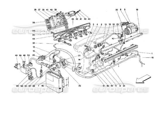 a part diagram from the Ferrari 512 parts catalogue