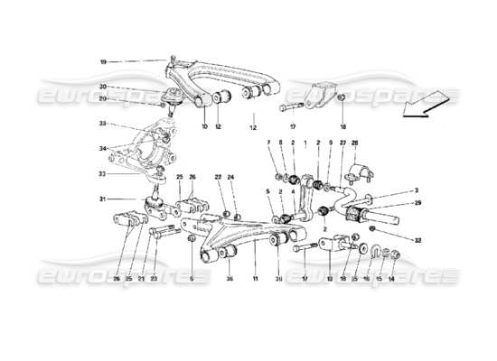 a part diagram from the Ferrari 512 parts catalogue