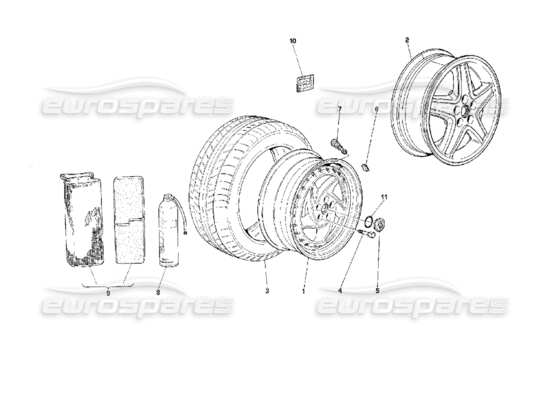 a part diagram from the Ferrari 512 parts catalogue