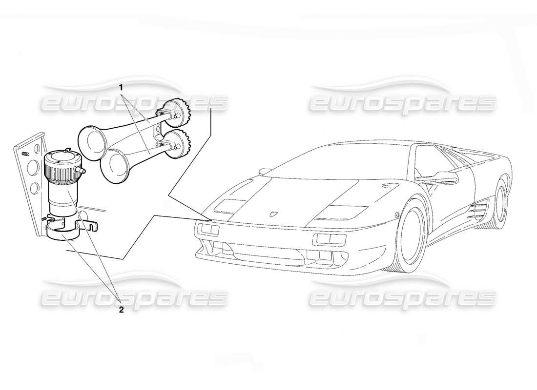 Lamborghini Diablo VT (1994) Accessories (Valid for Switzerland Version - April 1994) Parts Diagram