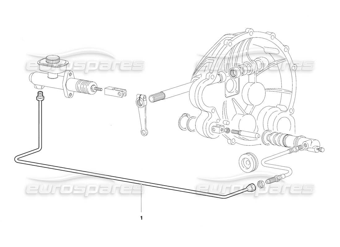 Lamborghini Diablo VT (1994) clutch Control Lever (Valid for RH D. Version - April 1994) Parts Diagram