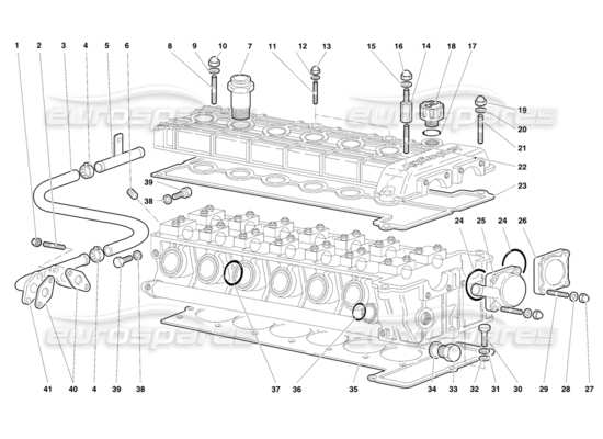 a part diagram from the Lamborghini Diablo parts catalogue