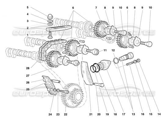 a part diagram from the Lamborghini Diablo parts catalogue