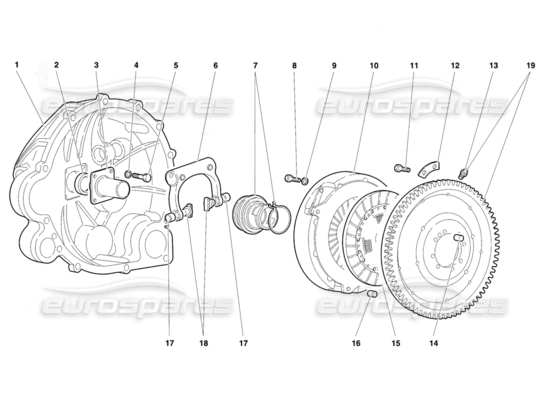 a part diagram from the Lamborghini Diablo parts catalogue