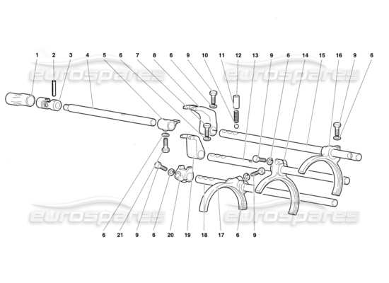 a part diagram from the Lamborghini Diablo parts catalogue