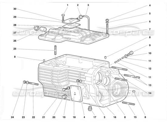 a part diagram from the Lamborghini Diablo parts catalogue