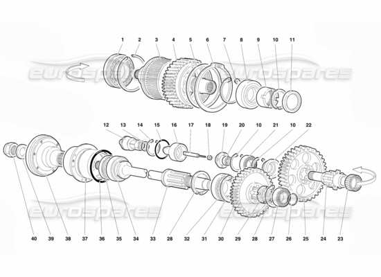 a part diagram from the Lamborghini Diablo parts catalogue