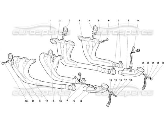 a part diagram from the Lamborghini Diablo parts catalogue