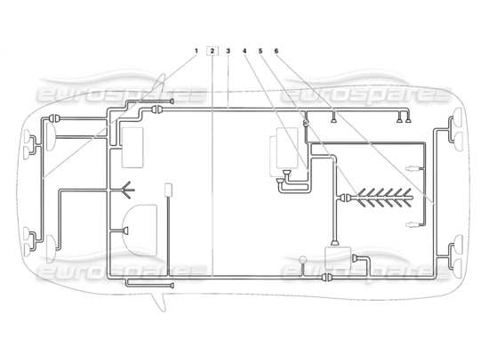 a part diagram from the Lamborghini Diablo parts catalogue