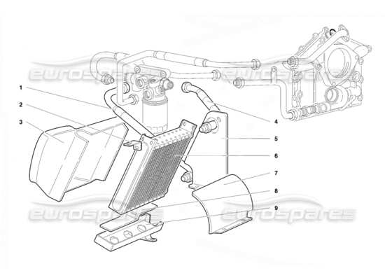 a part diagram from the Lamborghini Diablo parts catalogue