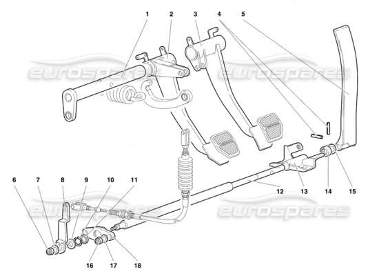 a part diagram from the Lamborghini Diablo parts catalogue