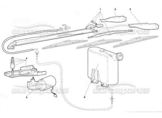 a part diagram from the Lamborghini Diablo parts catalogue