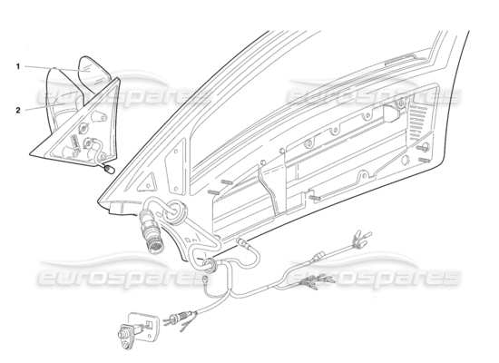 a part diagram from the Lamborghini Diablo parts catalogue