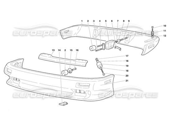 a part diagram from the Lamborghini Diablo parts catalogue