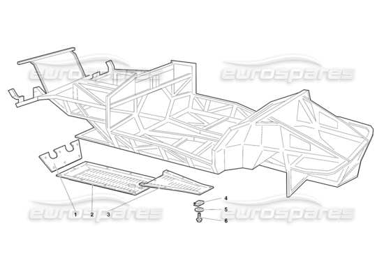 a part diagram from the Lamborghini Diablo parts catalogue