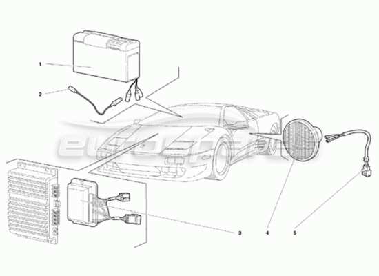 a part diagram from the Lamborghini Diablo parts catalogue