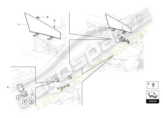 a part diagram from the Lamborghini LP700-4 COUPE (2013) parts catalogue