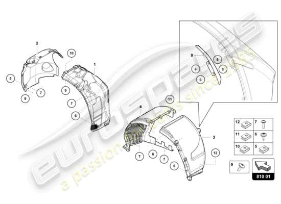 a part diagram from the Lamborghini LP700-4 COUPE (2013) parts catalogue