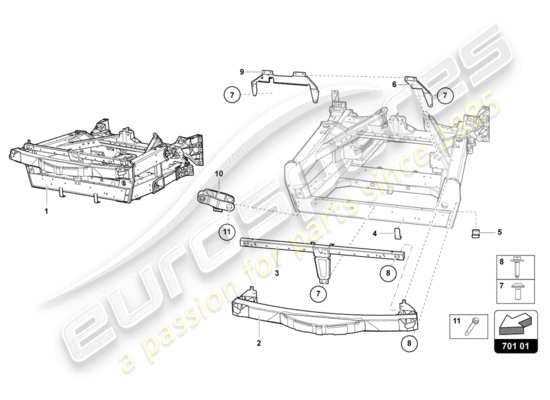 a part diagram from the Lamborghini LP700-4 COUPE (2014) parts catalogue