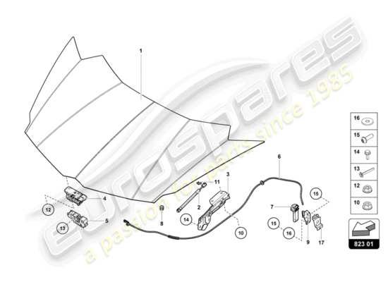 a part diagram from the Lamborghini LP700-4 COUPE (2014) parts catalogue