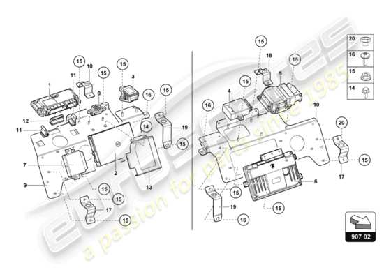 a part diagram from the Lamborghini Aventador LP700-4 parts catalogue