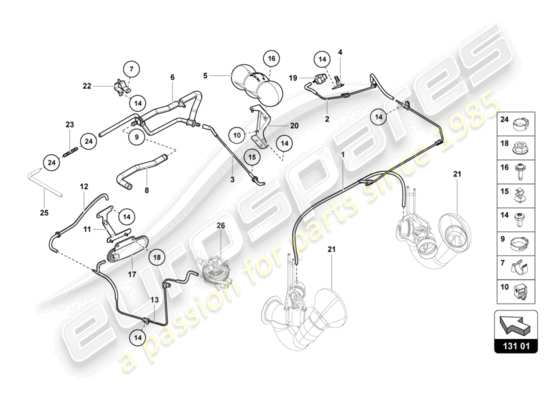 a part diagram from the Lamborghini LP700-4 COUPE (2015) parts catalogue