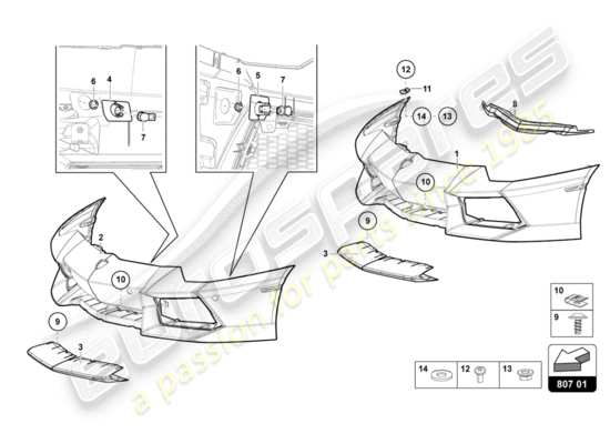 a part diagram from the Lamborghini LP700-4 COUPE (2015) parts catalogue