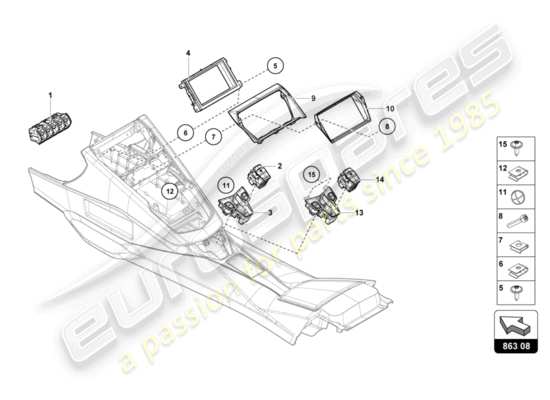 a part diagram from the Lamborghini LP700-4 COUPE (2015) parts catalogue