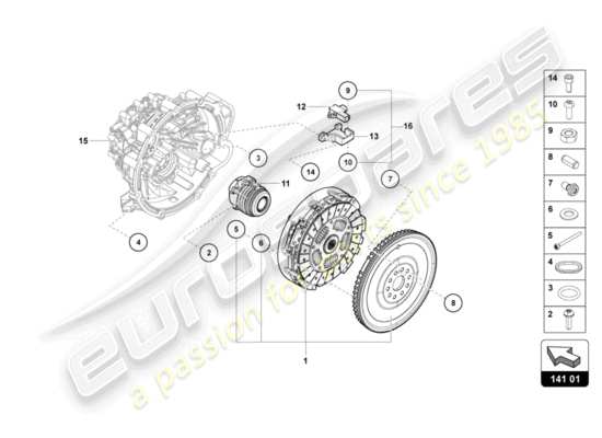 a part diagram from the Lamborghini LP700-4 COUPE (2016) parts catalogue