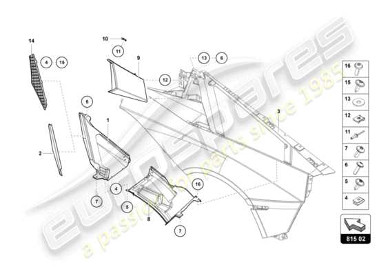 a part diagram from the Lamborghini LP700-4 COUPE (2016) parts catalogue