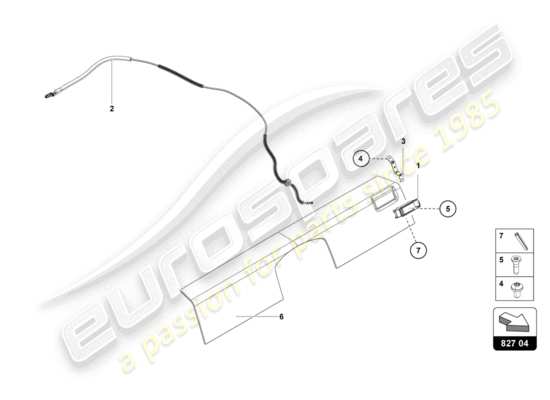 a part diagram from the Lamborghini Aventador LP700-4 parts catalogue