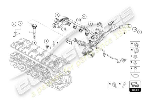 a part diagram from the Lamborghini LP700-4 COUPE (2016) parts catalogue