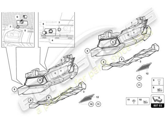 a part diagram from the Lamborghini Aventador LP700-4 parts catalogue