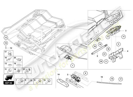 a part diagram from the Lamborghini LP700-4 COUPE (2017) parts catalogue