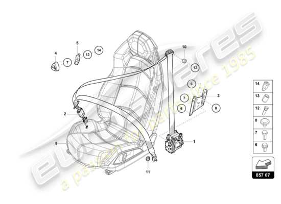 a part diagram from the Lamborghini LP700-4 COUPE (2017) parts catalogue