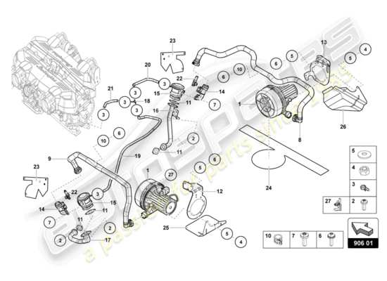 a part diagram from the Lamborghini LP700-4 COUPE (2017) parts catalogue