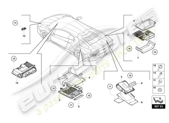 a part diagram from the Lamborghini LP700-4 COUPE (2017) parts catalogue