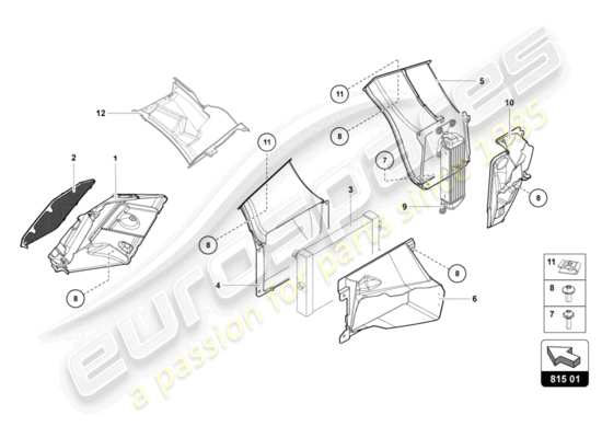 a part diagram from the Lamborghini LP700-4 ROADSTER (2013) parts catalogue