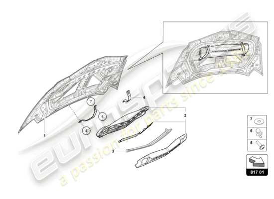 a part diagram from the Lamborghini Aventador LP700-4 parts catalogue